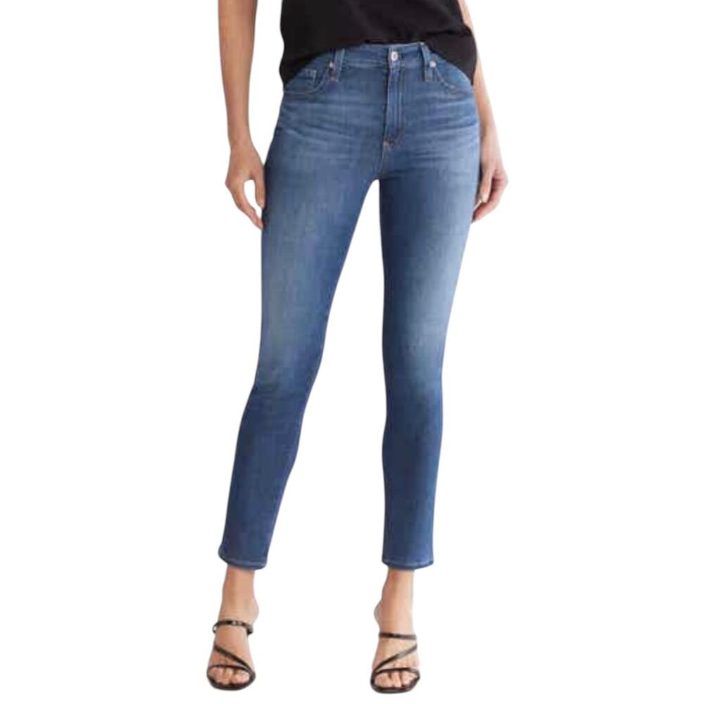 AG Women size 27R The legging Angle Super skinny mid rise med wash Blue jeans